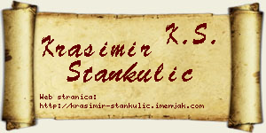 Krasimir Stankulić vizit kartica